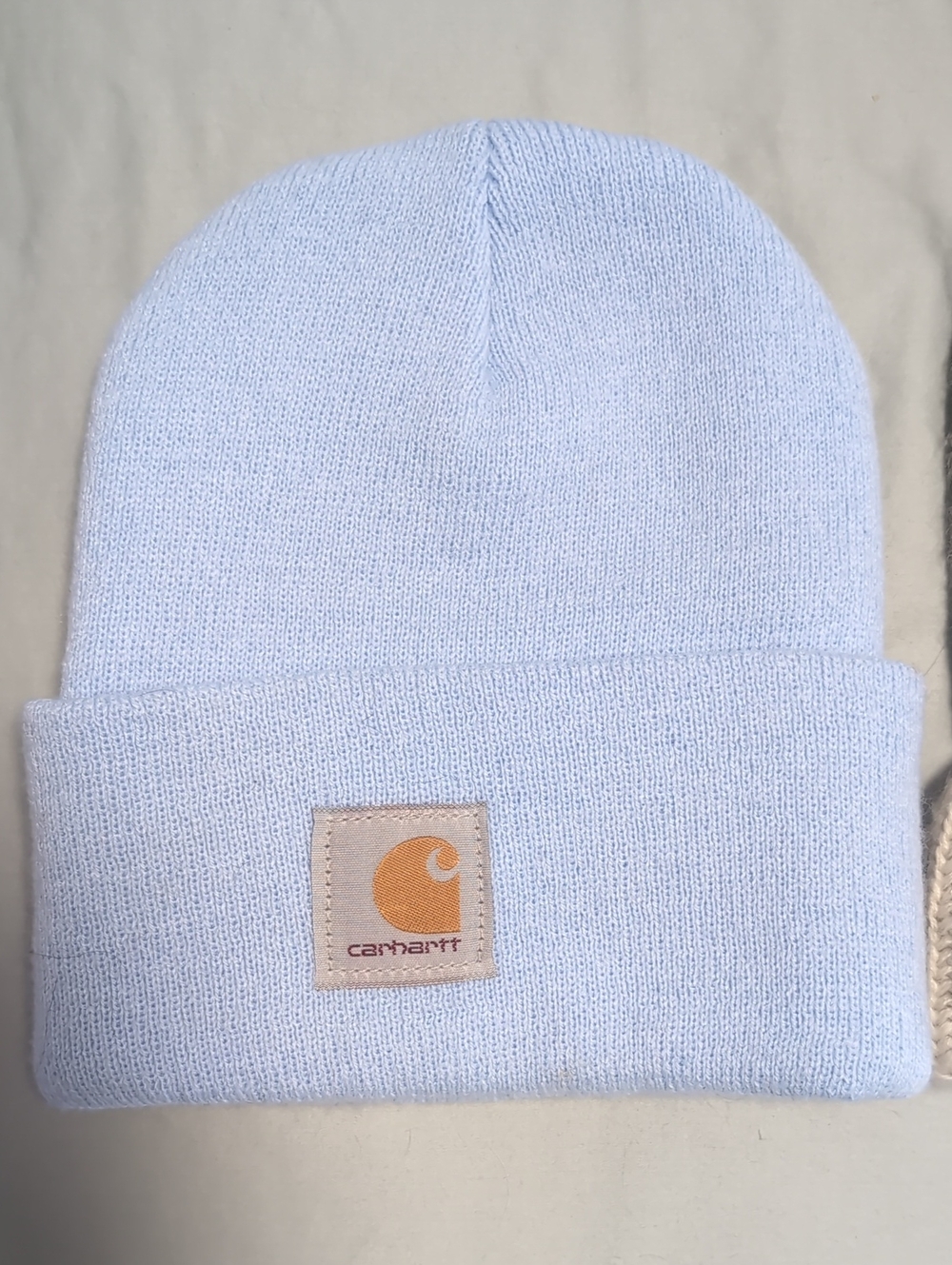 Carhartt Light Blue Women's Cuffed Beanie with Logo Patch